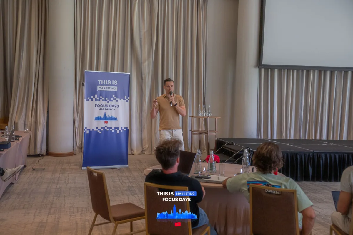 Präsentation vor Mastermind-Teilnehmenden