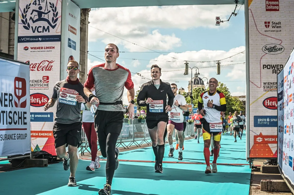 Zieleinlauf beim Halbmarathon in Wien